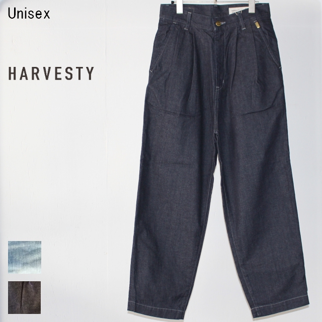 HARVESTY　デニムエッグタックパンツ EGG TUCKED PANTS　A11605　（ONE WASH）