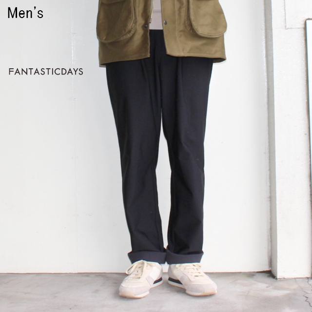 FANTASTICDAYS　タックイージーパンツ HOLIDAY-M-63-01　（BLACK）