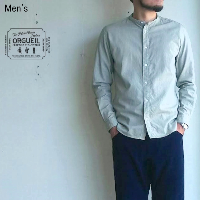 ORGUEIL バンドカラーシャツ Band Collar Shirt OR-5016A （INDIGO