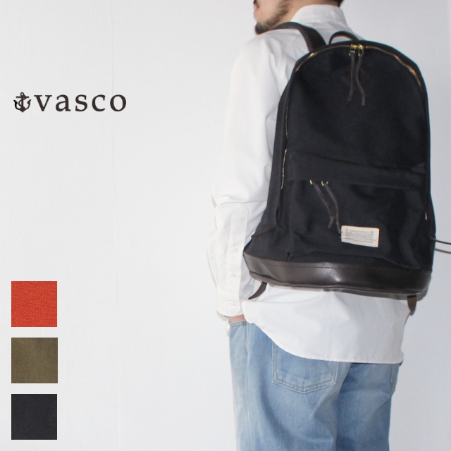 vasco　ナイロンクロスレザーオールドデイパック NYLONCROSS×LEATHER OLD DAYPACK　VSE-202　（BLACK）