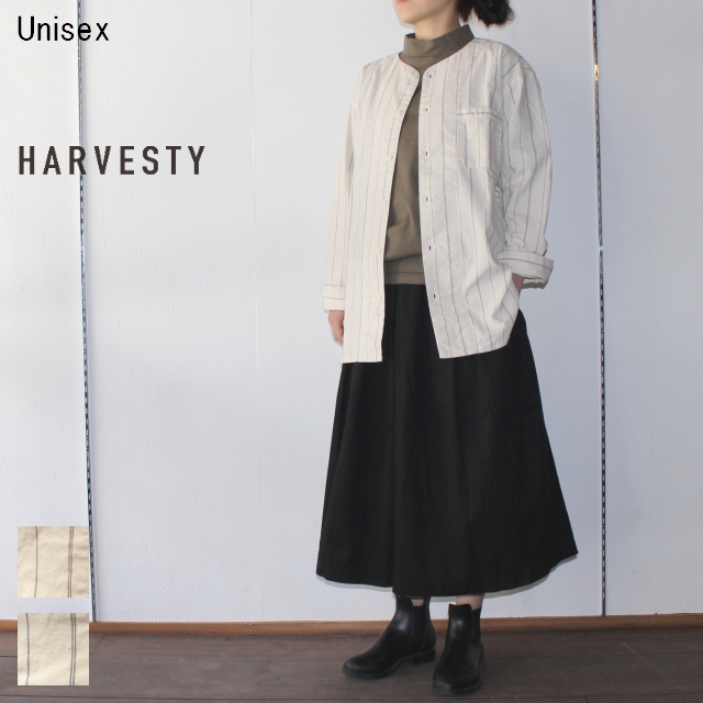 HARVESTY　パジャマシャツ PAJAMA SHIRT　A31706　（NAVY STRIPE）　