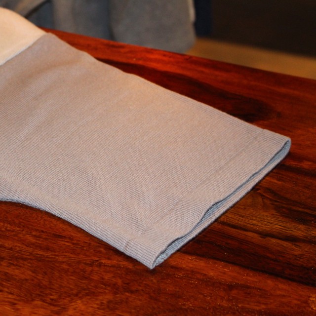 weac. パッチワーク半袖ニット COLOR PATCH KNIT (GRAY) - 画像 (8)