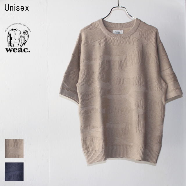 weac.　カモフラニット半袖 SUMMER CAMO KNIT　（BEIGE）