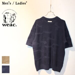 weac.　カモフラニット半袖 SUMMER CAMO KNIT　（NAVY）