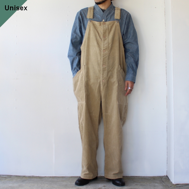 コーデュロイオーバーオール Corduroy Overalls （BEIGE）