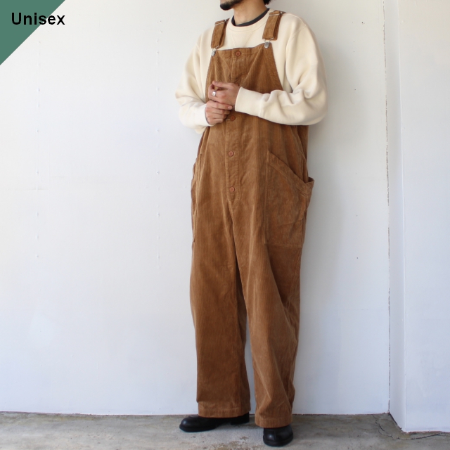 HARVESTY コーデュロイオーバーオール Corduroy Overalls （MOCHA BROWN）