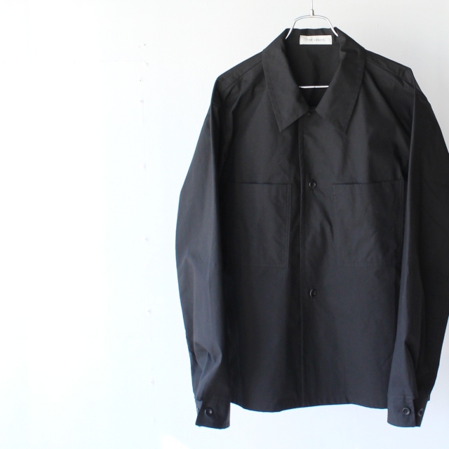 THE HINOKI ザヒノキ Short Shirt Jacket オーガニックコットンウェザーシャツジャケット BLACK -  C.COUNTLY【シーカウントリー】