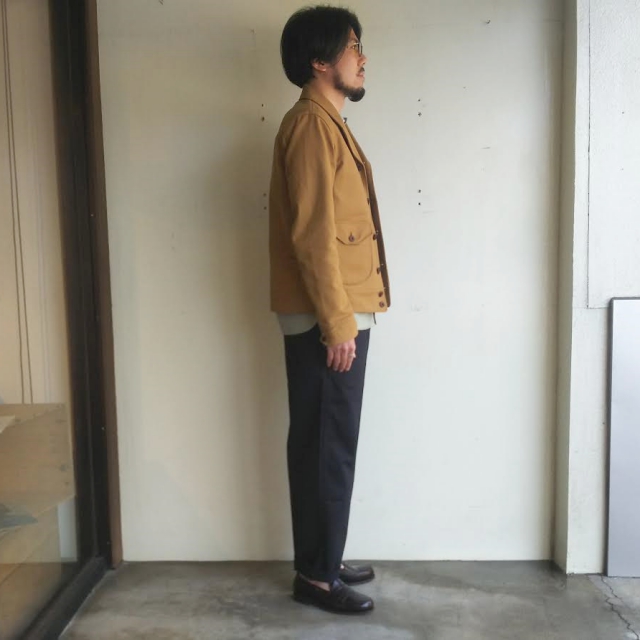 UpscapeAudience ワーカーズチノワイドインステップカットパンツ WORKERS CHINO WIDE PANTS AUD3348 (NAVY) - 画像 (5)
