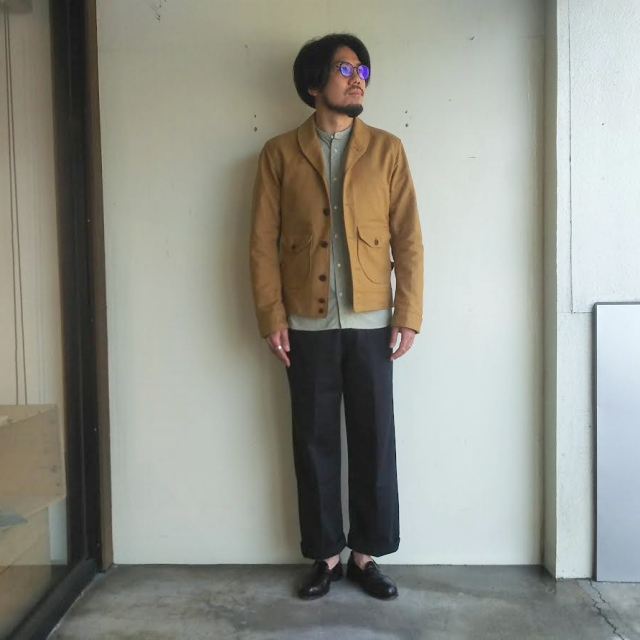 UpscapeAudience ワーカーズチノワイドインステップカットパンツ WORKERS CHINO WIDE PANTS AUD3348 (NAVY) - 画像 (4)