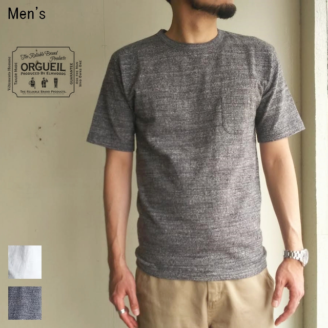 ORGUEIL　吊り編み天竺クルーネックT Crew Neck T-Shirt 　OR-9015　（GRAY）