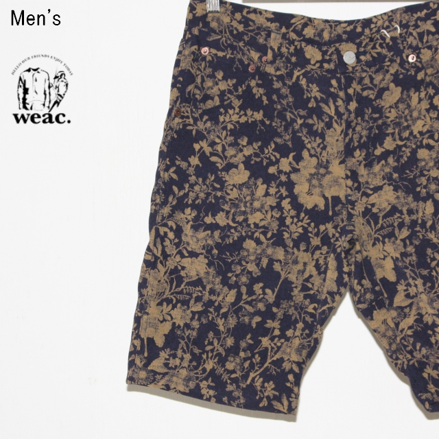 weac.　花柄ショーツ SUMMER 5 SHORTS　（NAVY × BROWN）