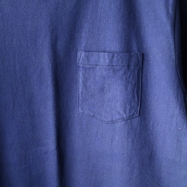 weac. パグ刺繍ポケットTシャツ PUG-T (NAVY) - 画像 (5)