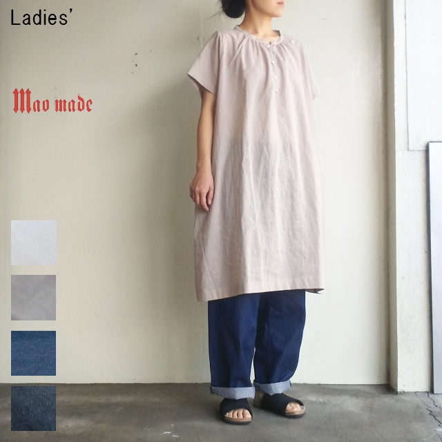 maomade　コットンリネンワンピース Cotton Linen Onepiece　721309　（GRAYGE）