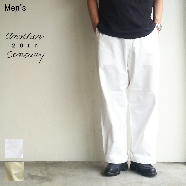 another 20th century　ワイドチノトラウザー Yankees　ACB-3006　（WHITE）