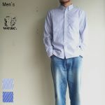 weac.　GIZAコットンベーシックシャツ BASIC SHIRTS　（WHITE STRIPE）