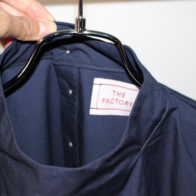 THE FACTORY コットンツイルプルオーバーシャツ TF17AW-0104 (NAVY) - 画像 (11)