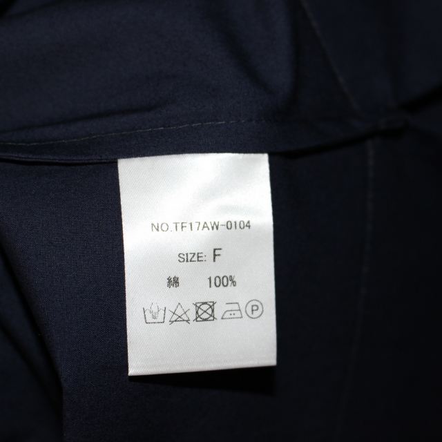 THE FACTORY コットンツイルプルオーバーシャツ TF17AW-0104 (NAVY) - 画像 (15)
