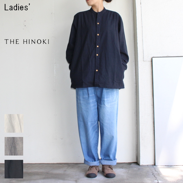 THE HINOKI　スタンドアップカラーシャツ Stand Up Collar Shirts　TH17W-9C　（NAVY）