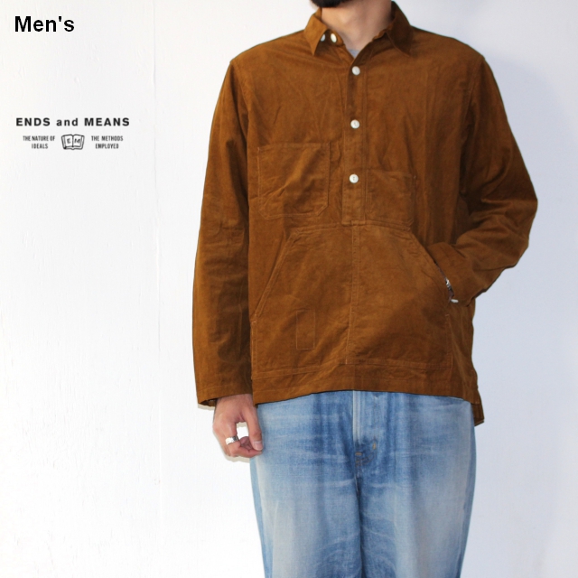 ENDS and MEANS　コードユーティリティシャツ Cord Utility Shirts　EM172S011　（BROWN BEIGE）　