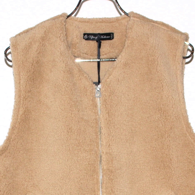 UpscapeAudience ボアフリースZIPベスト AUD2828 (BEIGE) - 画像 (5)