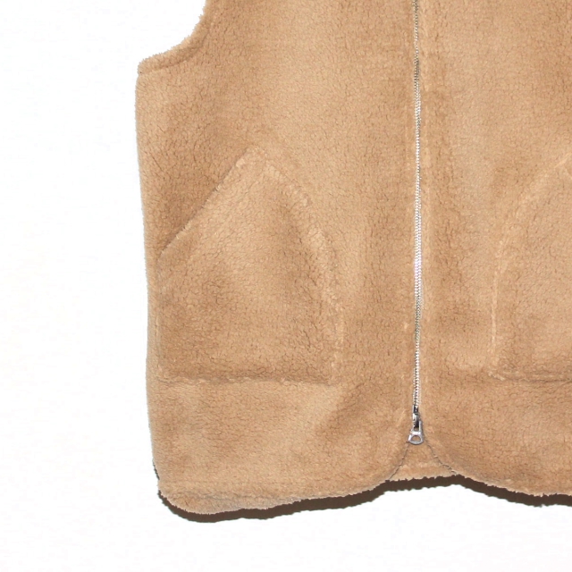 UpscapeAudience ボアフリースZIPベスト AUD2828 (BEIGE) - 画像 (6)