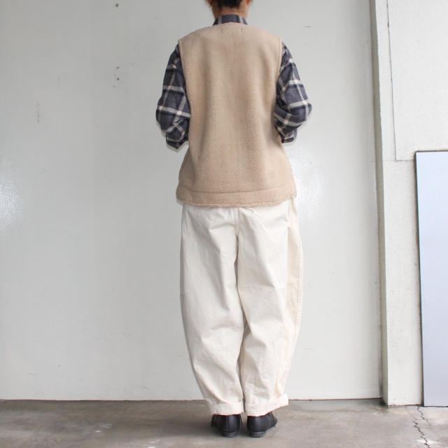 UpscapeAudience ボアフリースZIPベスト AUD2828 (BEIGE) - 画像 (13)