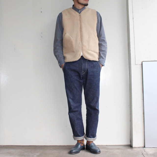 UpscapeAudience ボアフリースZIPベスト AUD2828 (BEIGE) - 画像 (7)