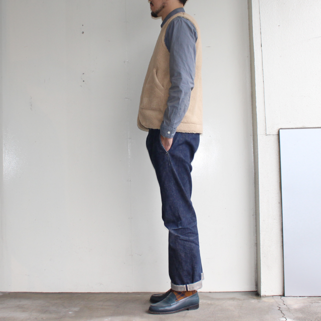 UpscapeAudience ボアフリースZIPベスト AUD2828 (BEIGE) - 画像 (8)