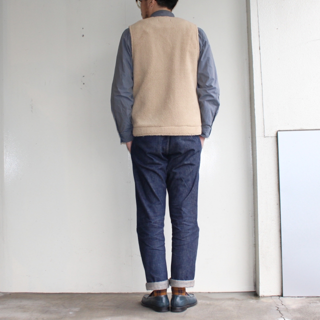 UpscapeAudience ボアフリースZIPベスト AUD2828 (BEIGE) - 画像 (9)