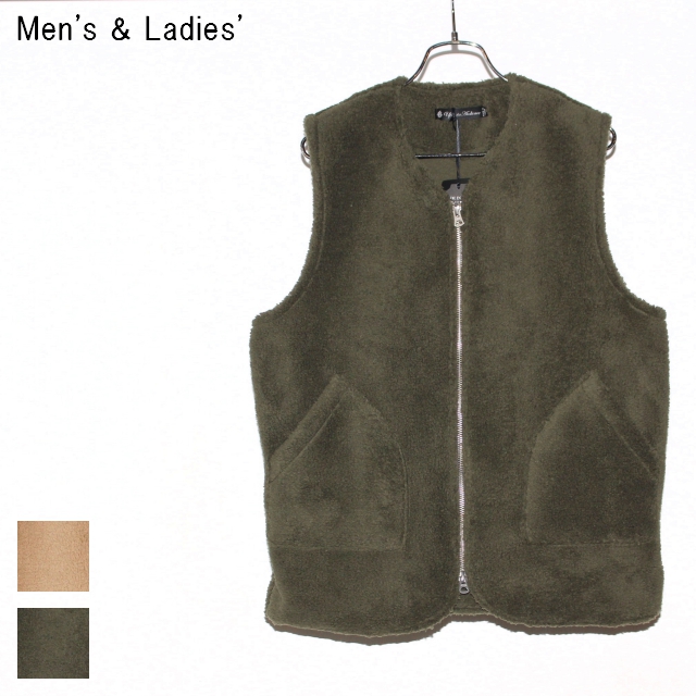 UpscapeAudience　ボアフリースZIPベスト 　AUD2828　（OLIVE）