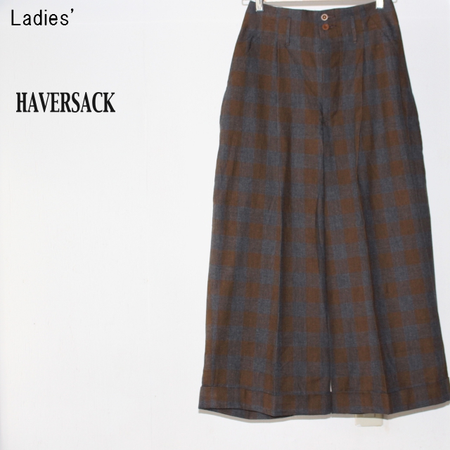 HAVERSACK　ビエラチェックワイドパンツ Viyella Check Pants　361705　（Brown）