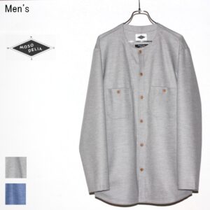 MOSODELIA　ウールシャツカーディガン Collarless Shirts 17AW-S-002　（L.GRAY）　