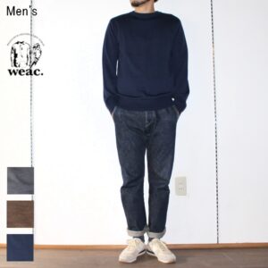 weac.　メリノウールトレーナーニット TRAINER KNIT　（NAVY）