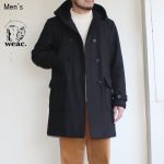 weac.　フード付きウールコート　BOY COAT　（BLACK)