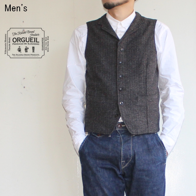 ORGUEIL　ホームスパンベスト Homespun Vest 　OR-4024B