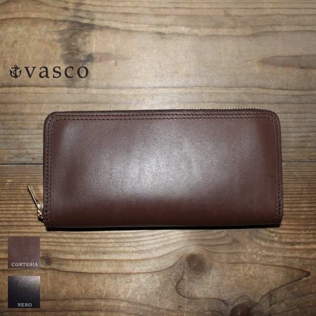 vasco　レザーZIPロングウォレット LEATHER VOYAGE ROUND ZIP LONG WALLET　VSC-701Z　（CORTESIA）