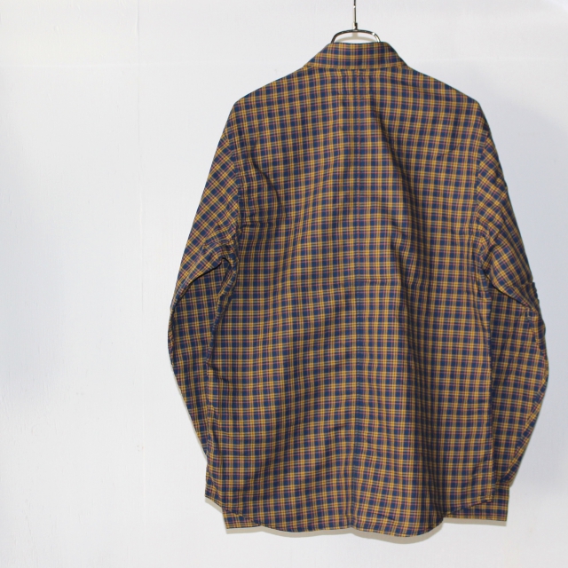 weac. チェックシャツ PUGCHAN (YELLOW×NAVY) - 画像 (4)