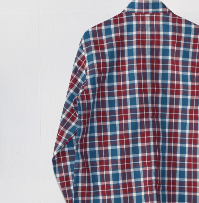 weac. チェックシャツ PUGCHAN (RED×BLUE) - 画像 (9)