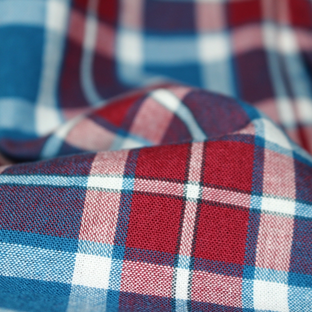 weac. チェックシャツ PUGCHAN (RED×BLUE) - 画像 (10)