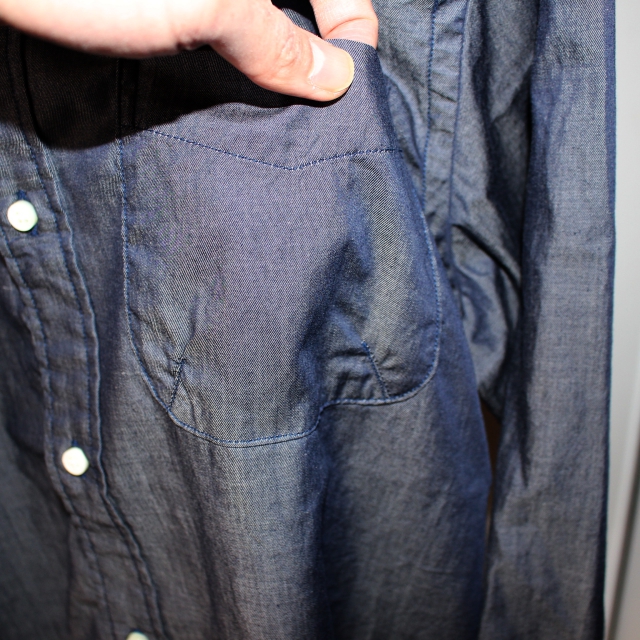 weac. ペルヴィアンコットンシャツ BASIC SHIRTS (DARK BLUE) - 画像 (9)