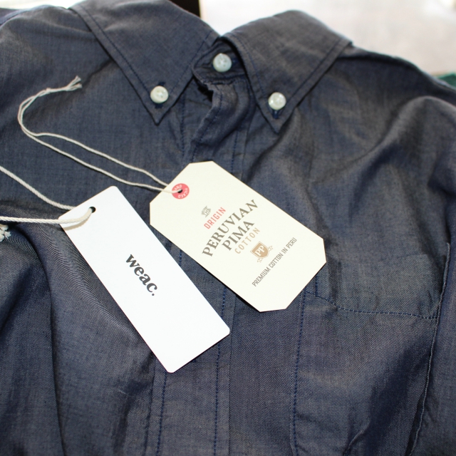 weac. ペルヴィアンコットンシャツ BASIC SHIRTS (DARK BLUE) - 画像 (15)