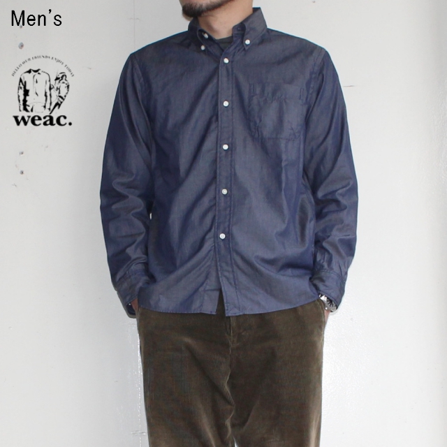 weac.　ペルヴィアンコットンシャツ BASIC SHIRTS 　（DARK BLUE）