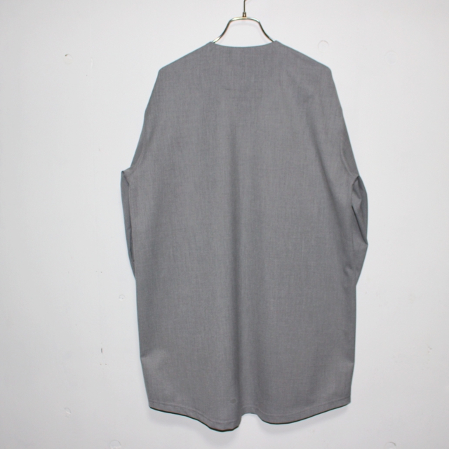 MOSODELIA Vネックシャツジャケット Laurent (GRAY) - 画像 (4)