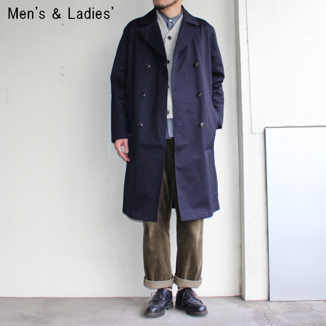 UpscapeAudience　ベンタイルロングトレンチコート　AUD2848　（NAVY）