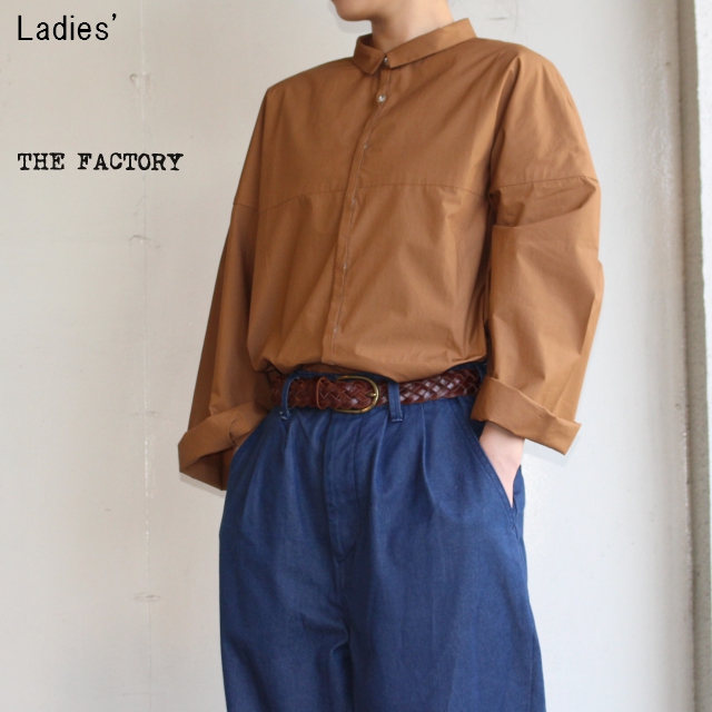 THE FACTORY　ビッグスリーブシャツ　TF18SS-0103　（BROWN）