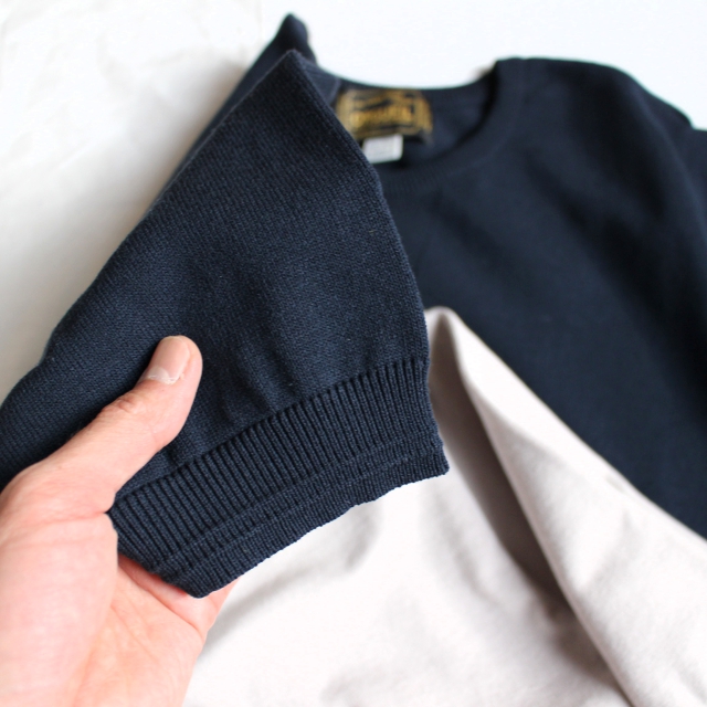 Orgueil 半袖リブニットTシャツ Knit Tshirt OR-4100 (ネイビー) - 画像 (5)