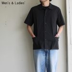 THE HINOKI　パラシュートクロス半袖シャツ　（BLACK）