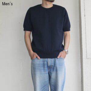 ORGUEIL　半袖リブニットTシャツ　Knit Tshirt 　OR-4100　（NAVY）