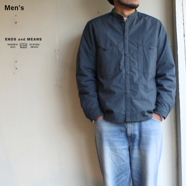 ENDS and MEANS Puff Shirts Jacket EM182S010 （スモーキーブルー 