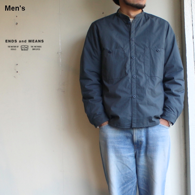 ENDS and MEANS　Puff Shirts Jacket 　EM182S010　（スモーキーブルー）　